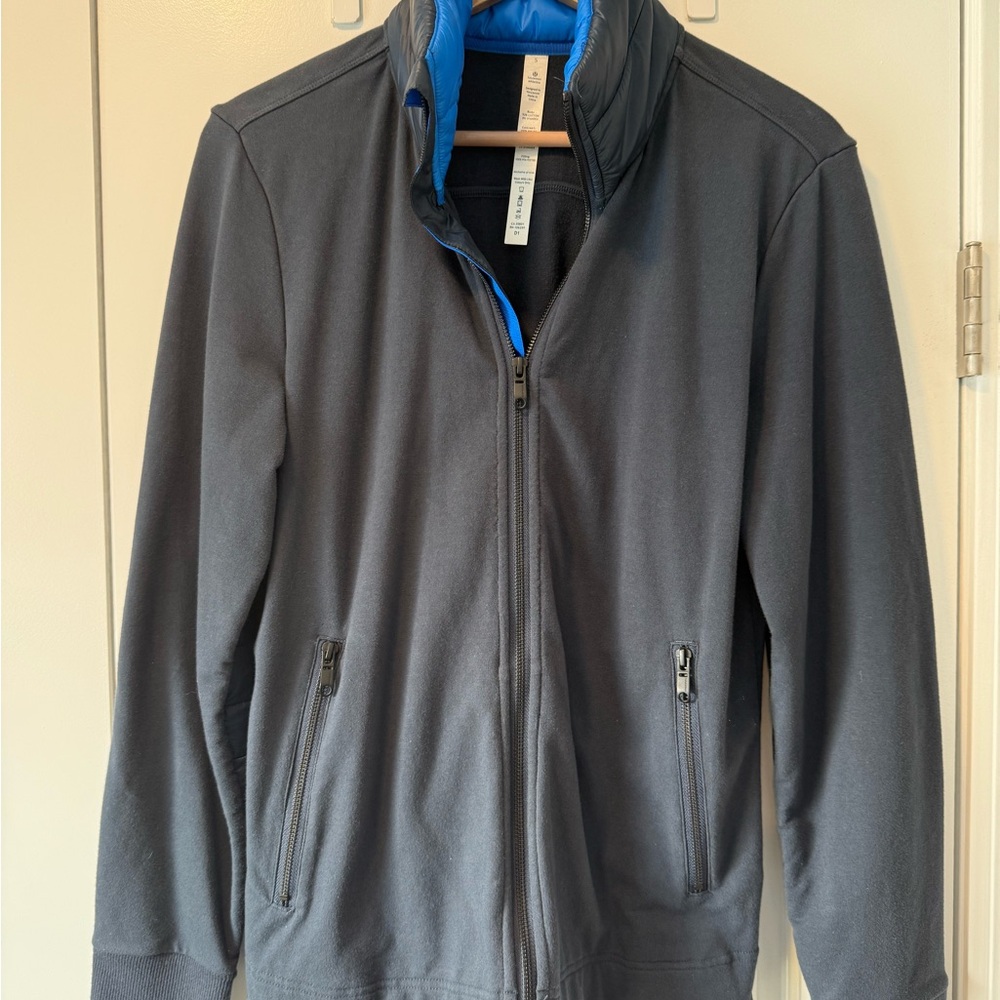 Lululemon Athletica Gray Jacket with Blue Trim